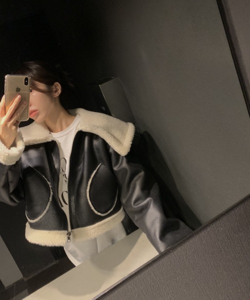 Ritzy（リッツィー）の「フェイクレザー 裏ボア ブルゾン（ブルゾン・レディース・ブラック・FREE）」の22枚目の写真