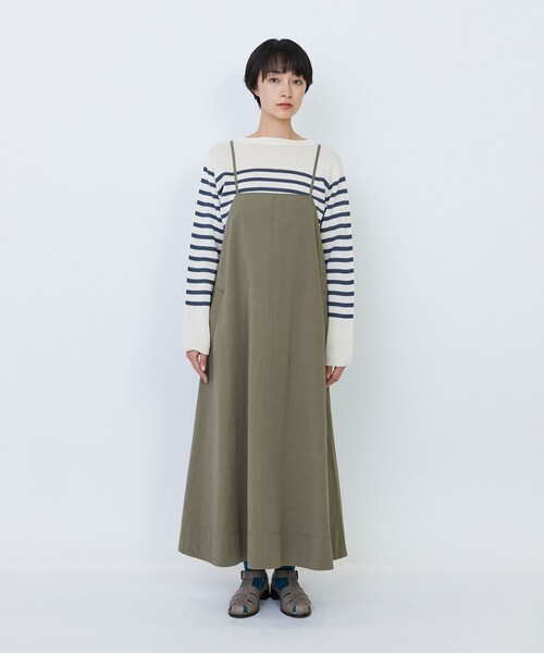 LOISIR(ロワズィール)の「【MTサイズ有り】コットンツイルエプロンワンピース(スカート・レディース・カーキ/キナリ・M/MT)」の13枚目の写真
