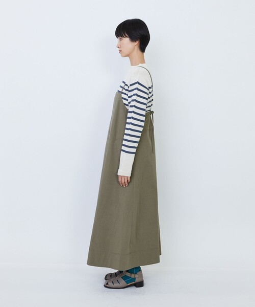 LOISIR(ロワズィール)の「【MTサイズ有り】コットンツイルエプロンワンピース(スカート・レディース・カーキ/キナリ・M/MT)」の14枚目の写真