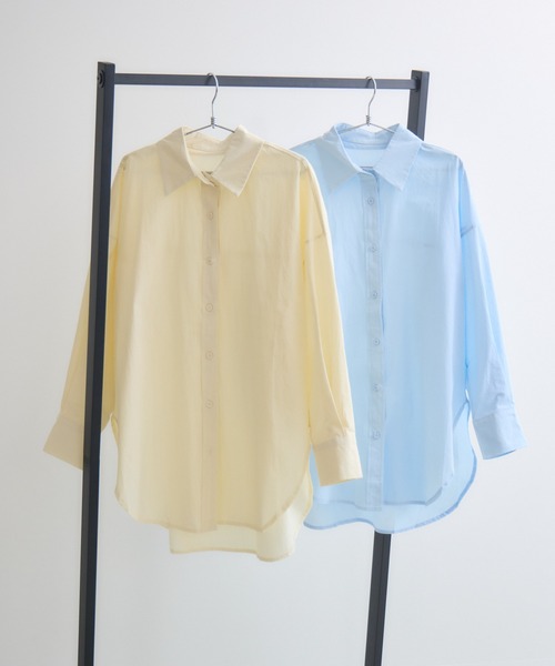 RU.TI.LE(ルチル)の「【RU.TI.LE】コットンロングシャツ(シャツ/ブラウス・レディース・ブルー/イエロー・MEDIUM)」の15枚目の写真