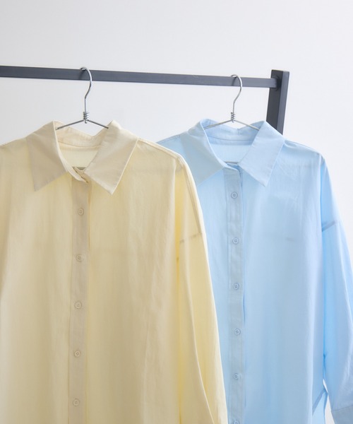 RU.TI.LE(ルチル)の「【RU.TI.LE】コットンロングシャツ(シャツ/ブラウス・レディース・ブルー/イエロー・MEDIUM)」の16枚目の写真