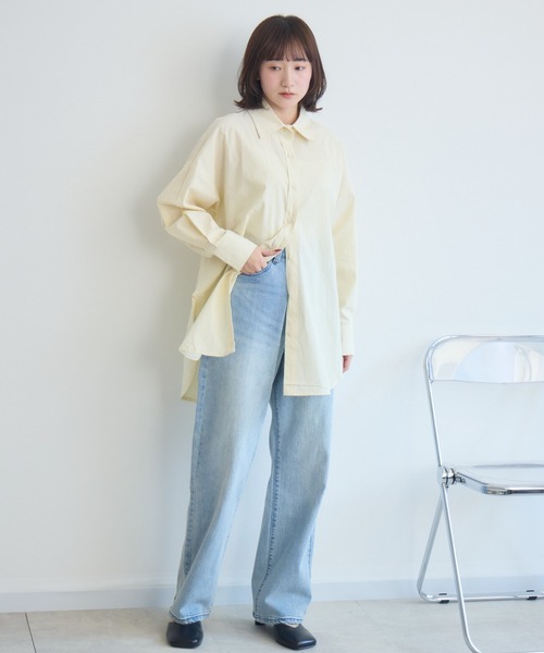RU.TI.LE(ルチル)の「【RU.TI.LE】コットンロングシャツ(シャツ/ブラウス・レディース・ブルー/イエロー・MEDIUM)」の17枚目の写真