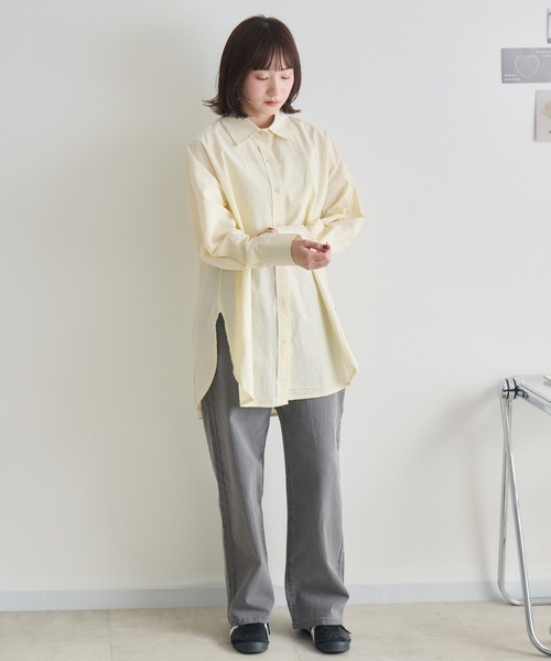 RU.TI.LE(ルチル)の「【RU.TI.LE】コットンロングシャツ(シャツ/ブラウス・レディース・ブルー/イエロー・MEDIUM)」の18枚目の写真