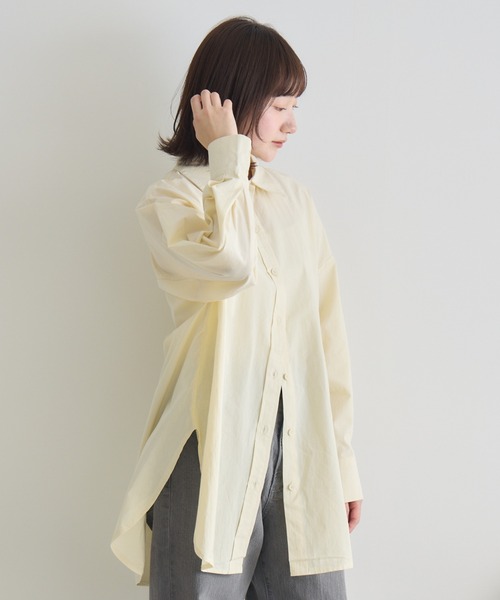 RU.TI.LE(ルチル)の「【RU.TI.LE】コットンロングシャツ(シャツ/ブラウス・レディース・ブルー/イエロー・MEDIUM)」の22枚目の写真