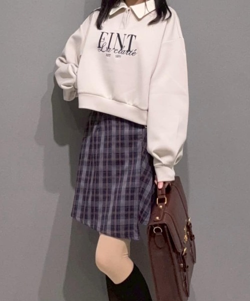 F i.n.t（フィント）の「フレンチロゴ刺繍クレリック衿スウェット/fint フィント（スウェット・レディース・ネイビー/ライトベージュ/ライトピンク・FREE）」の17枚目の写真