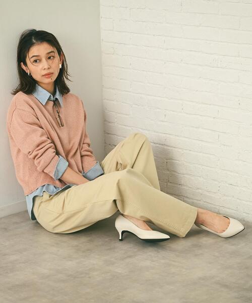 UNTITLED(アンタイトル)の「【コットン100/洗える】サテンベイカーパンツ(その他パンツ・レディース・カーキ/ナチュラル・00/48/46/44/42/04/03/02/01/50)」の9枚目の写真