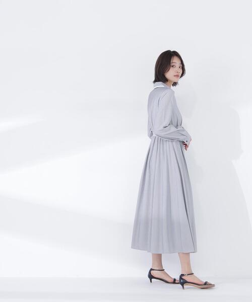 NATURAL BEAUTY BASIC（ナチュラルビューティーベーシック）の「◇ダブルカラーシャツワンピース（シャツワンピース・レディース・グレー系その他/ブルー系その他・P/S/MEDIUM）」の11枚目の写真