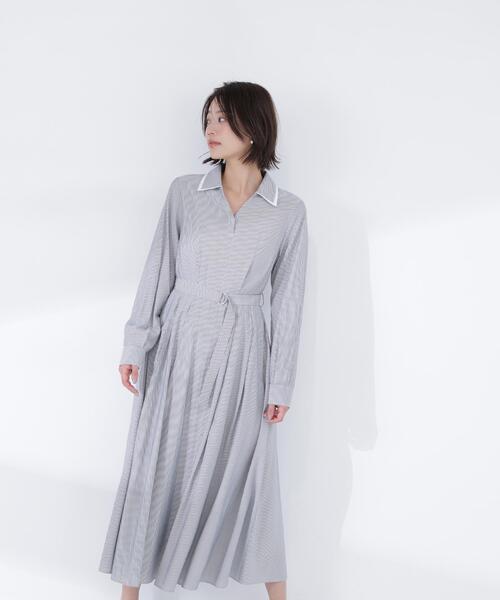 NATURAL BEAUTY BASIC（ナチュラルビューティーベーシック）の「◇ダブルカラーシャツワンピース（シャツワンピース・レディース・グレー系その他/ブルー系その他・P/S/MEDIUM）」の12枚目の写真