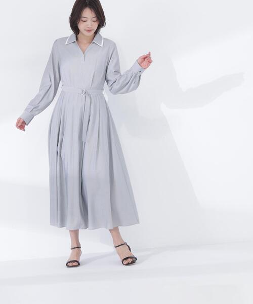 NATURAL BEAUTY BASIC（ナチュラルビューティーベーシック）の「◇ダブルカラーシャツワンピース（シャツワンピース・レディース・グレー系その他/ブルー系その他・P/S/MEDIUM）」の13枚目の写真