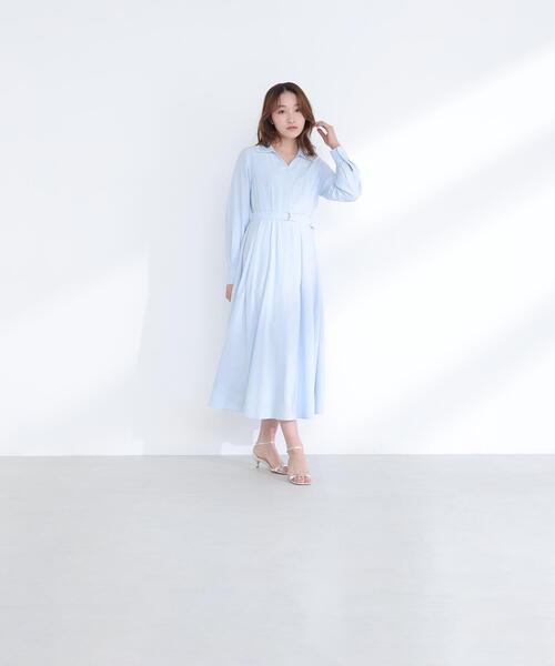 NATURAL BEAUTY BASIC（ナチュラルビューティーベーシック）の「◇ダブルカラーシャツワンピース（シャツワンピース・レディース・グレー系その他/ブルー系その他・P/S/MEDIUM）」の17枚目の写真