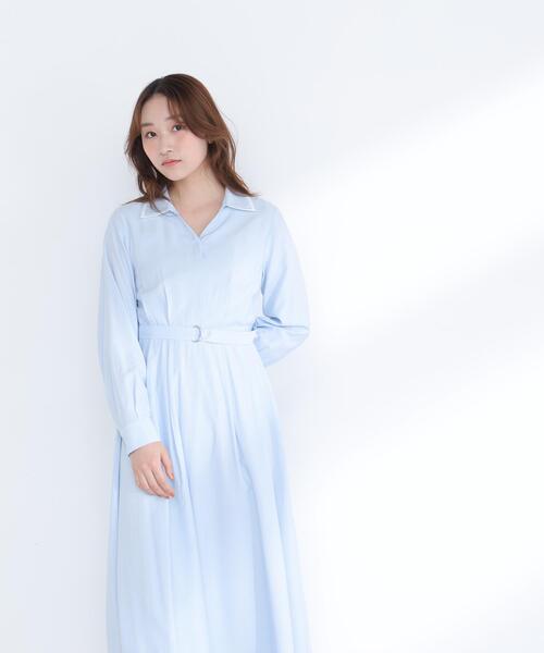 NATURAL BEAUTY BASIC（ナチュラルビューティーベーシック）の「◇ダブルカラーシャツワンピース（シャツワンピース・レディース・グレー系その他/ブルー系その他・P/S/MEDIUM）」の20枚目の写真