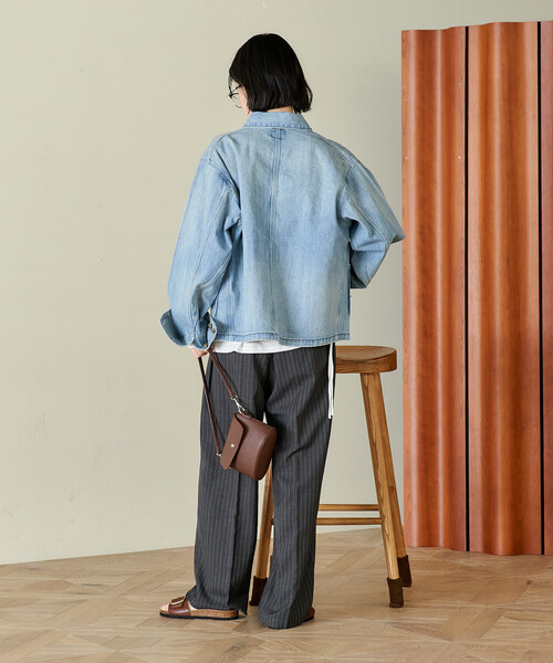 FREAK'S STORE（フリークスストア）の「Lee × FREAK'S STORE/リー 別注 SHORT LOCO JACKET/別注 ショート ロコジャケット（カバーオール・レディース・オフホワイト/ブルー/ネイビー・ﾌﾘ-）」の7枚目の写真
