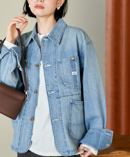FREAK'S STORE（フリークスストア）の「Lee × FREAK'S STORE/リー 別注 SHORT LOCO JACKET/別注 ショート ロコジャケット（カバーオール・レディース・オフホワイト/ブルー/ネイビー・ﾌﾘ-）」の21枚目の写真