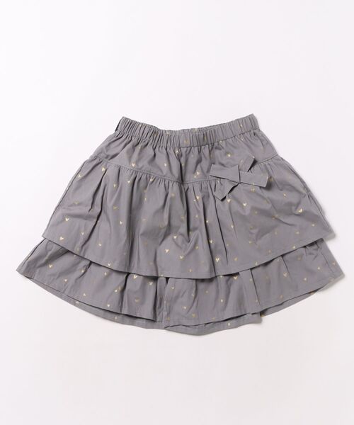 nino（ニノ）の「【綿100%】ラメハートプリントキュロットパンツ（その他パンツ・キッズ・ピンク/グレー・140cm/130cm）」の2枚目の写真