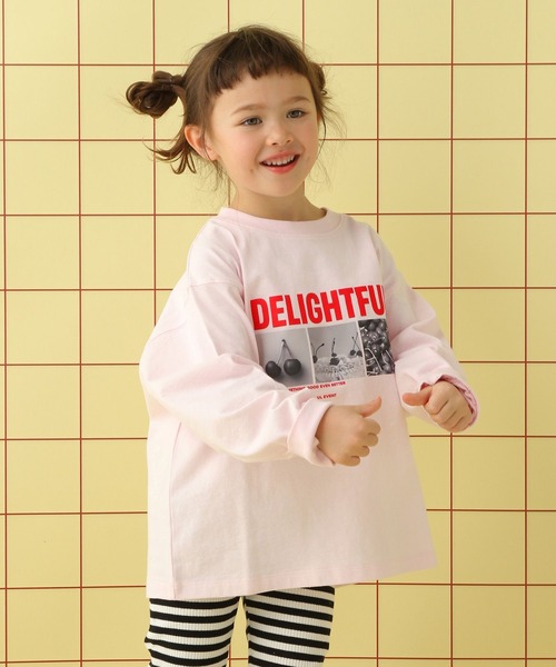 LEPSIM(レプシィム)の「【KIDS】アソートグラフィック長袖T 645010(Tシャツ/カットソー・キッズ・ホワイト/チャコールグレー/ピンク・120/130/140)」の3枚目の写真