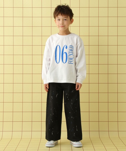 LEPSIM（レプシィム）の「【KIDS】アソートグラフィック長袖T　645010（Tシャツ/カットソー・キッズ・ホワイト/チャコールグレー・120/130/140）」の3枚目の写真