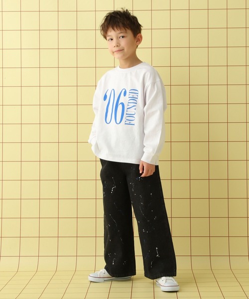 LEPSIM（レプシィム）の「【KIDS】アソートグラフィック長袖T　645010（Tシャツ/カットソー・キッズ・ホワイト/チャコールグレー・120/130/140）」の5枚目の写真
