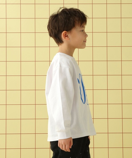 LEPSIM（レプシィム）の「【KIDS】アソートグラフィック長袖T　645010（Tシャツ/カットソー・キッズ・ホワイト/チャコールグレー・120/130/140）」の10枚目の写真