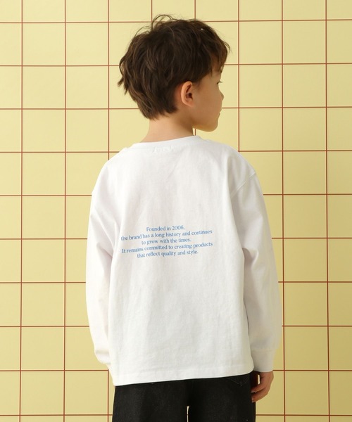 LEPSIM（レプシィム）の「【KIDS】アソートグラフィック長袖T　645010（Tシャツ/カットソー・キッズ・ホワイト/チャコールグレー・120/130/140）」の11枚目の写真