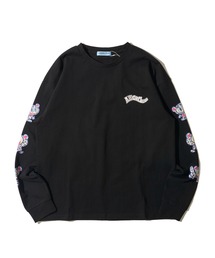 【ANGEL BLUE / エンジェルブルー】ヒョウ柄袖プリントロングTシャツ