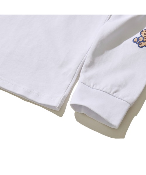 ADPOSION(アドポーション)の「【ANGEL BLUE / エンジェルブルー】ヒョウ柄袖プリントロングTシャツ(Tシャツ/カットソー・レディース・ホワイト/ネイビー/ブラック・FREE)」の17枚目の写真