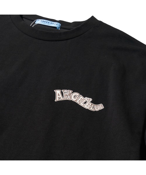 ADPOSION(アドポーション)の「【ANGEL BLUE / エンジェルブルー】ヒョウ柄袖プリントロングTシャツ(Tシャツ/カットソー・レディース・ホワイト/ネイビー/ブラック・FREE)」の11枚目の写真