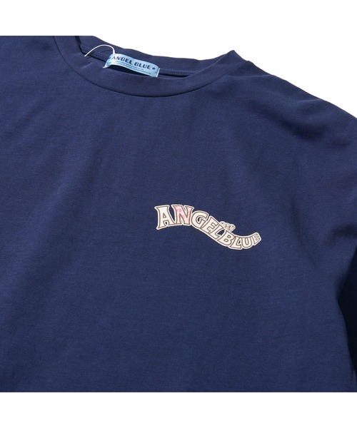ADPOSION(アドポーション)の「【ANGEL BLUE / エンジェルブルー】ヒョウ柄袖プリントロングTシャツ(Tシャツ/カットソー・レディース・ホワイト/ネイビー/ブラック・FREE)」の14枚目の写真