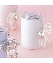 Francfranc（フランフラン）の「チャーム付き ステンレスタンブラー ホワイト 水筒 マイボトル（グラス/マグカップ/タンブラー）」