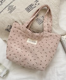 VIBGYOR（ヴィブジョー）の「Mignonjour/フラワー柄コーデュロイミニトートバッグ M2889（トートバッグ）」