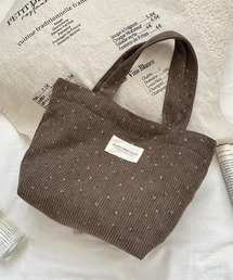VIBGYOR（ヴィブジョー）の「Mignonjour/フラワー柄コーデュロイミニトートバッグ M2889（トートバッグ）」