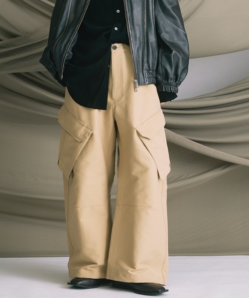 MAISON SPECIAL（メゾンスペシャル）の「《UNISEX》Prime-Wide BDU Cargo Pants/プライムワイドBDUカーゴパンツ【MAISON SPECIAL/メゾンスペシャル】■セットアップ対応■（カーゴパンツ・メンズ・ベージュ/バーガンディー/カーキ/キャメル/ネイビー・2/1/0）」の2枚目の写真
