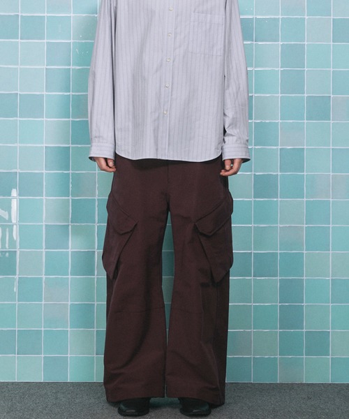 MAISON SPECIAL（メゾンスペシャル）の「《UNISEX》Prime-Wide BDU Cargo Pants/プライムワイドBDUカーゴパンツ【MAISON SPECIAL/メゾンスペシャル】■セットアップ対応■（カーゴパンツ・メンズ・ベージュ/バーガンディー/カーキ/キャメル/ネイビー・2/1/0）」の13枚目の写真