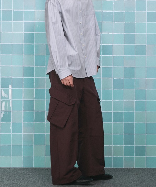 MAISON SPECIAL（メゾンスペシャル）の「《UNISEX》Prime-Wide BDU Cargo Pants/プライムワイドBDUカーゴパンツ【MAISON SPECIAL/メゾンスペシャル】■セットアップ対応■（カーゴパンツ・メンズ・ベージュ/バーガンディー/カーキ/キャメル/ネイビー・2/1/0）」の14枚目の写真