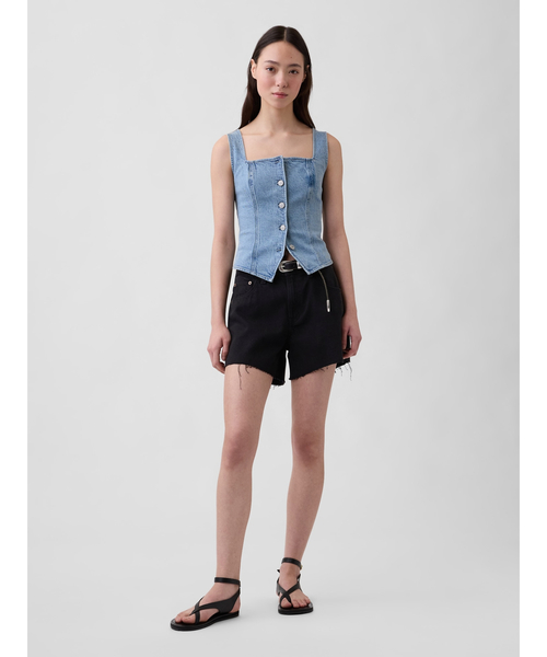 GAP(ギャップ)の「デニム コルセット トップス(シャツ/ブラウス・レディース・インディゴブルー・S/M/XS/L/XXS)」の2枚目の写真