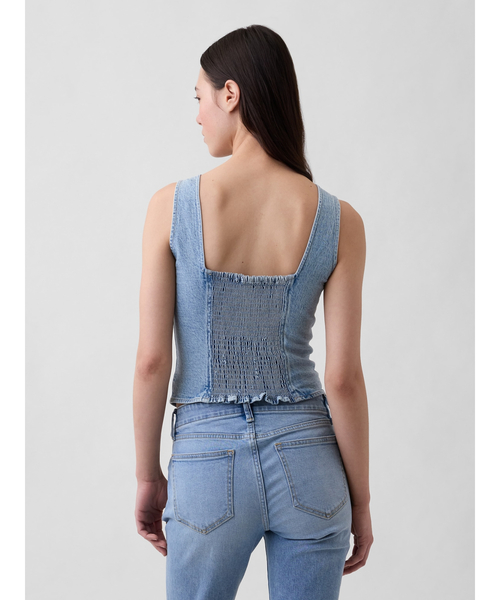 GAP(ギャップ)の「デニム コルセット トップス(シャツ/ブラウス・レディース・インディゴブルー・S/M/XS/L/XXS)」の3枚目の写真