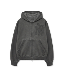 INTEMPOMOOD（インテンポムード）の「ドゥドゥルロゴウォッシュドフードジップアップ_チャコール（パーカー）」