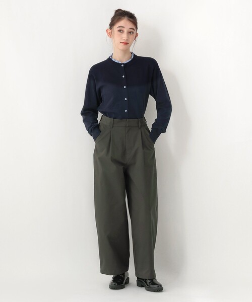 Afternoon Tea（アフタヌーンティー）の「ツイルカーブパンツ（その他パンツ・レディース・ベージュ/チャコールグレー・MEDIUM）」の3枚目の写真