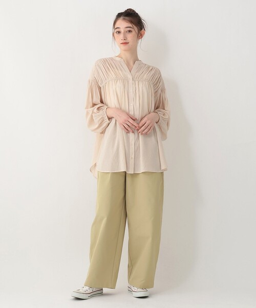 Afternoon Tea（アフタヌーンティー）の「ツイルカーブパンツ（その他パンツ・レディース・ベージュ/チャコールグレー・MEDIUM）」の7枚目の写真