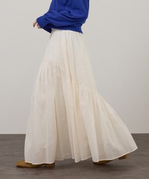 SALON adam et rope'（サロン アダム エ ロペ）の「【WEB限定】コットンオーガンジーギャザースカート（スカート）」