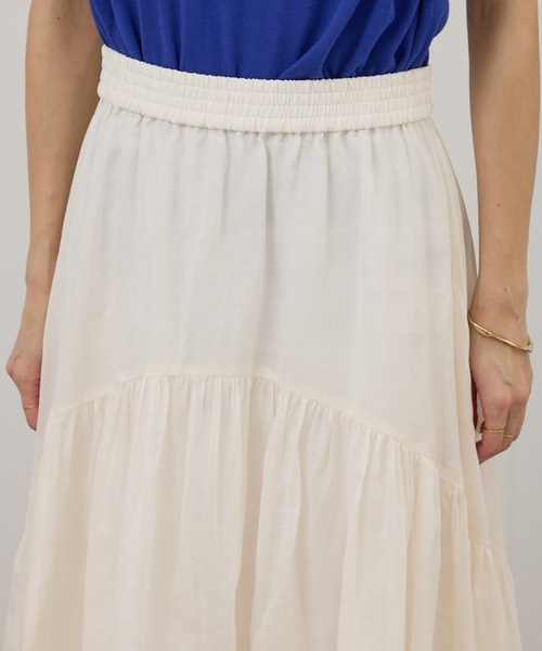 SALON adam et rope'（サロン アダム エ ロペ）の「【WEB限定】コットンオーガンジーギャザースカート（スカート・レディース・オフホワイト/ブラック/ベージュ系その他・FREE）」の13枚目の写真