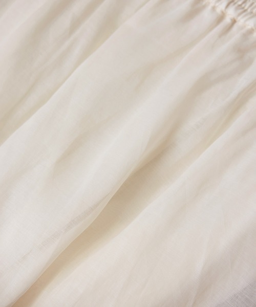 SALON adam et rope'（サロン アダム エ ロペ）の「【WEB限定】コットンオーガンジーギャザースカート（スカート・レディース・オフホワイト/ブラック/ベージュ系その他・FREE）」の15枚目の写真