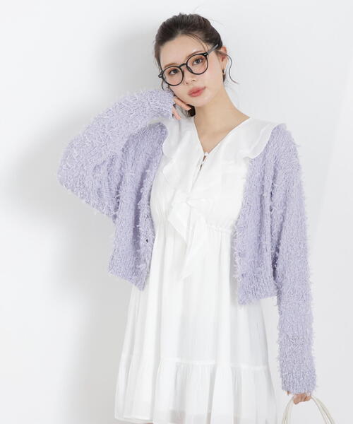 PROPORTION BODY DRESSING（プロポーションボディドレッシング）の「テープヤーンカーディガン / 1216174303（カーディガン/ボレロ・レディース・ブルー/ピンク/ホワイト系その他・FREE）」の2枚目の写真