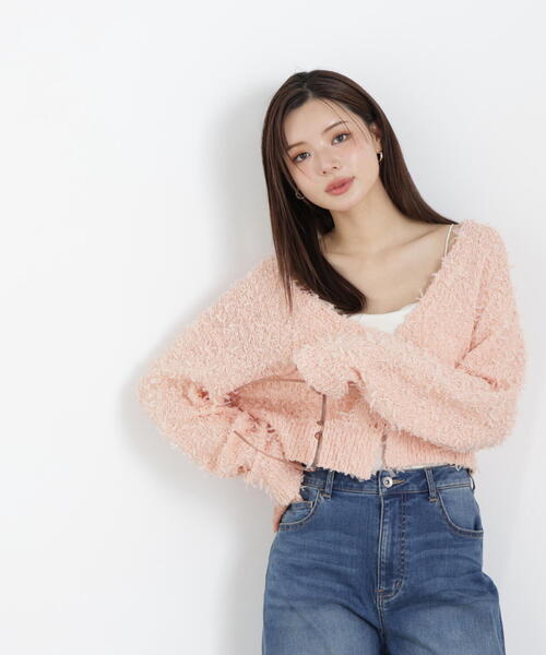 PROPORTION BODY DRESSING（プロポーションボディドレッシング）の「テープヤーンカーディガン / 1216174303（カーディガン/ボレロ・レディース・ブルー/ピンク/ホワイト系その他・FREE）」の7枚目の写真