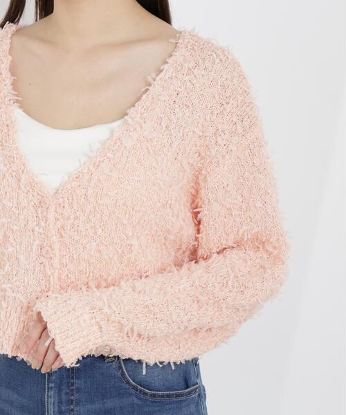 PROPORTION BODY DRESSING(プロポーションボディドレッシング)の「テープヤーンカーディガン / 1216174303(カーディガン/ボレロ・レディース・ブルー/ピンク/ホワイト系その他・FREE)」の5枚目の写真