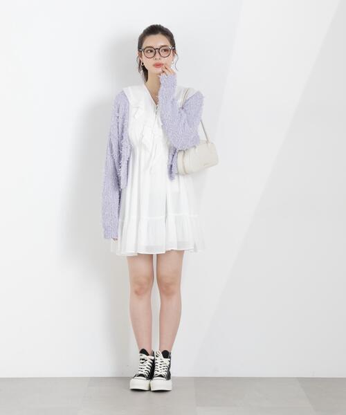 PROPORTION BODY DRESSING(プロポーションボディドレッシング)の「テープヤーンカーディガン / 1216174303(カーディガン/ボレロ・レディース・ブルー/ピンク/ホワイト系その他・FREE)」の10枚目の写真