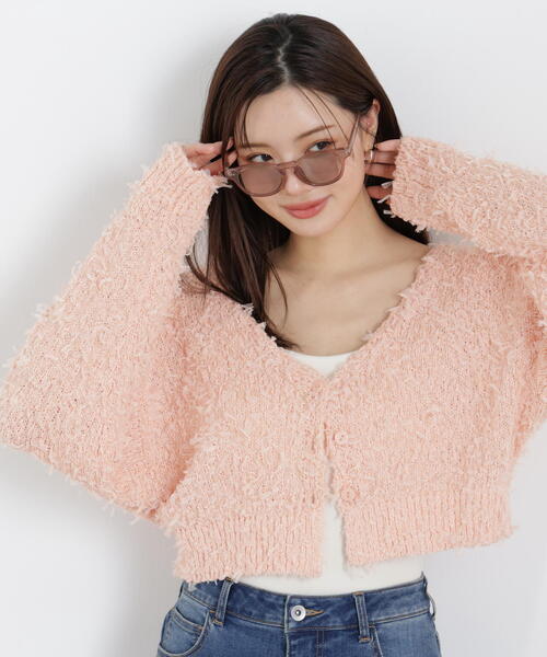 PROPORTION BODY DRESSING（プロポーションボディドレッシング）の「テープヤーンカーディガン / 1216174303（カーディガン/ボレロ・レディース・ブルー/ピンク/ホワイト系その他・FREE）」の3枚目の写真