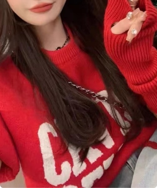 I.O.E（アイオイ）の「レイヤード風アームウォーマーセットニット（ニット/セーター・レディース・グレー/レッド/ブラック/アイボリー・FREE）」の7枚目の写真