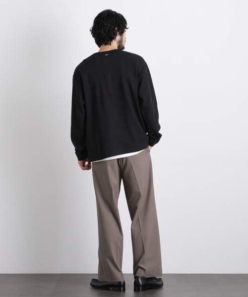 NANO universe(ナノユニバース)の「「ASSEMBLANC」 ドロップニードルリブ ヘンリーネック(Tシャツ/カットソー・メンズ・オフホワイト/ブラック・L/M)」の17枚目の写真