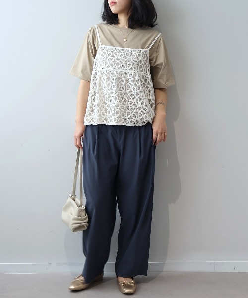 leswel（レスウェル）の「【WEB/一部店舗限定】【M～6L】レーシーキャミブラウス（シャツ/ブラウス・レディース・オフホワイト/ブラック・L/LL/3L/4L/5L/M）」の19枚目の写真