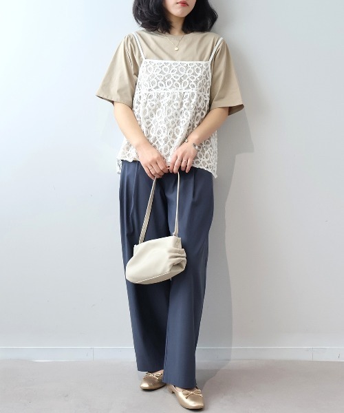 leswel（レスウェル）の「【WEB/一部店舗限定】【M～6L】レーシーキャミブラウス（シャツ/ブラウス・レディース・オフホワイト/ブラック・L/LL/3L/4L/5L/M）」の20枚目の写真